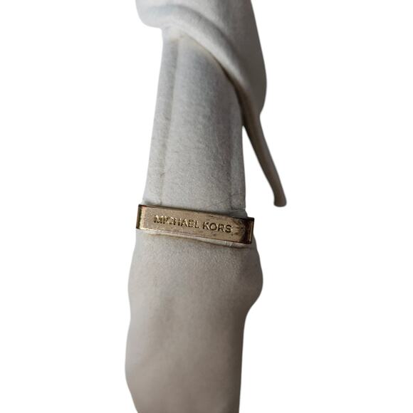 Michael Michael Kors Cream Asymmetrical Belted Wool Peacoat Womens Size 4 - Picture 7 of 11